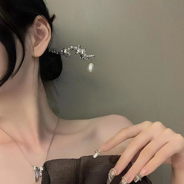 Metal Pearl Hairpin Water Drop Korean Style Electroplated Jewelry
