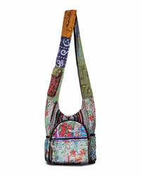 Kathmandu Patchwork Hobo Bag With Water Bottle Pockets - Rosetta Creative Boutique