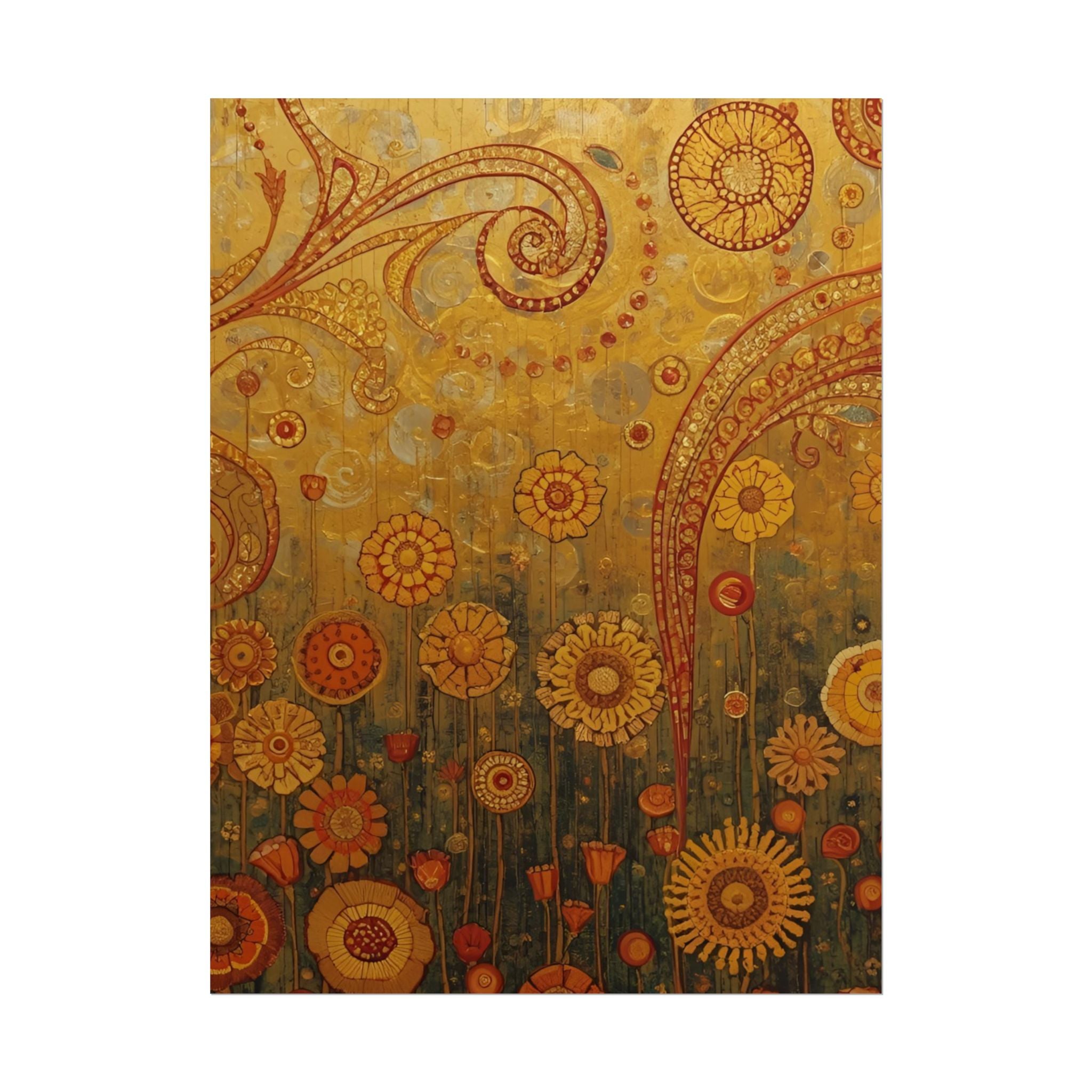 Bohemian Floral Wall Art Print Dorm Room Decor Vintage - Rosetta Creative Boutique