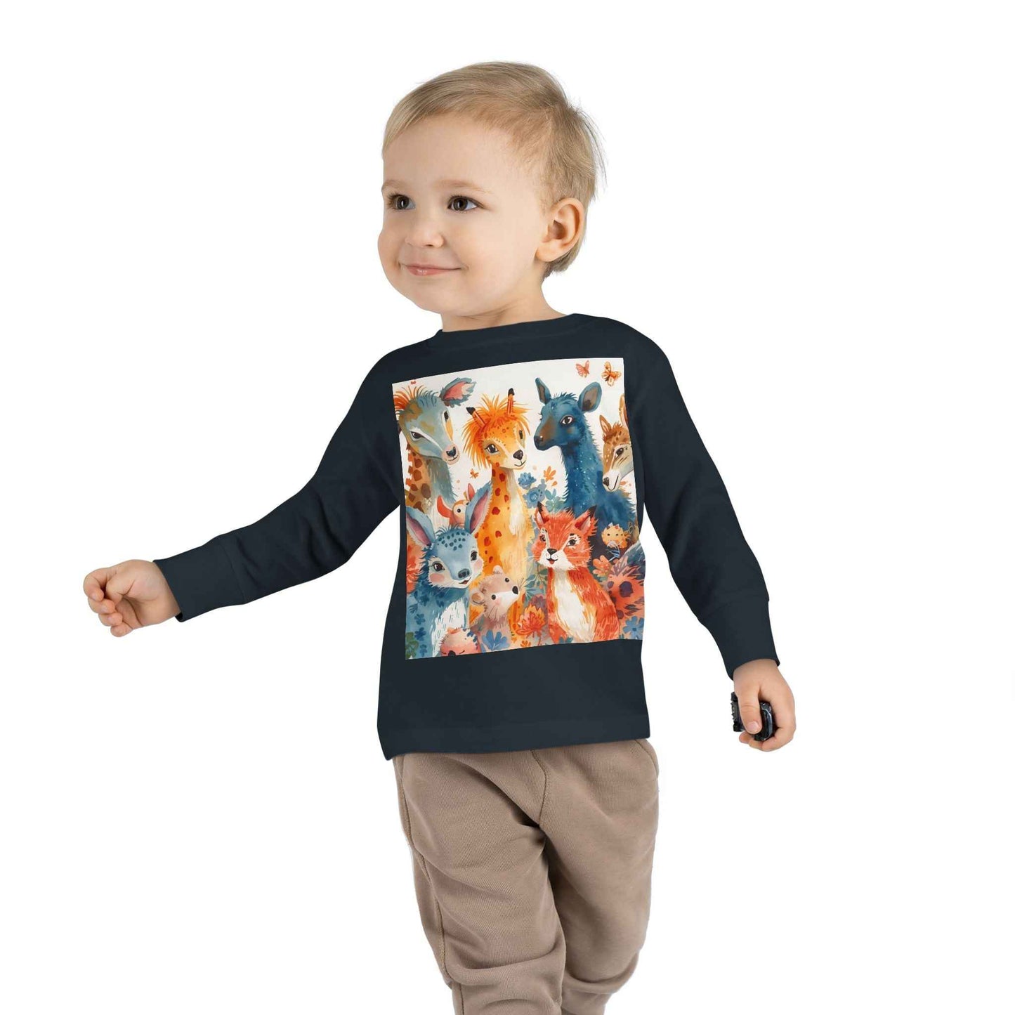 Cute Animal Friends Toddler Long Sleeve Tee