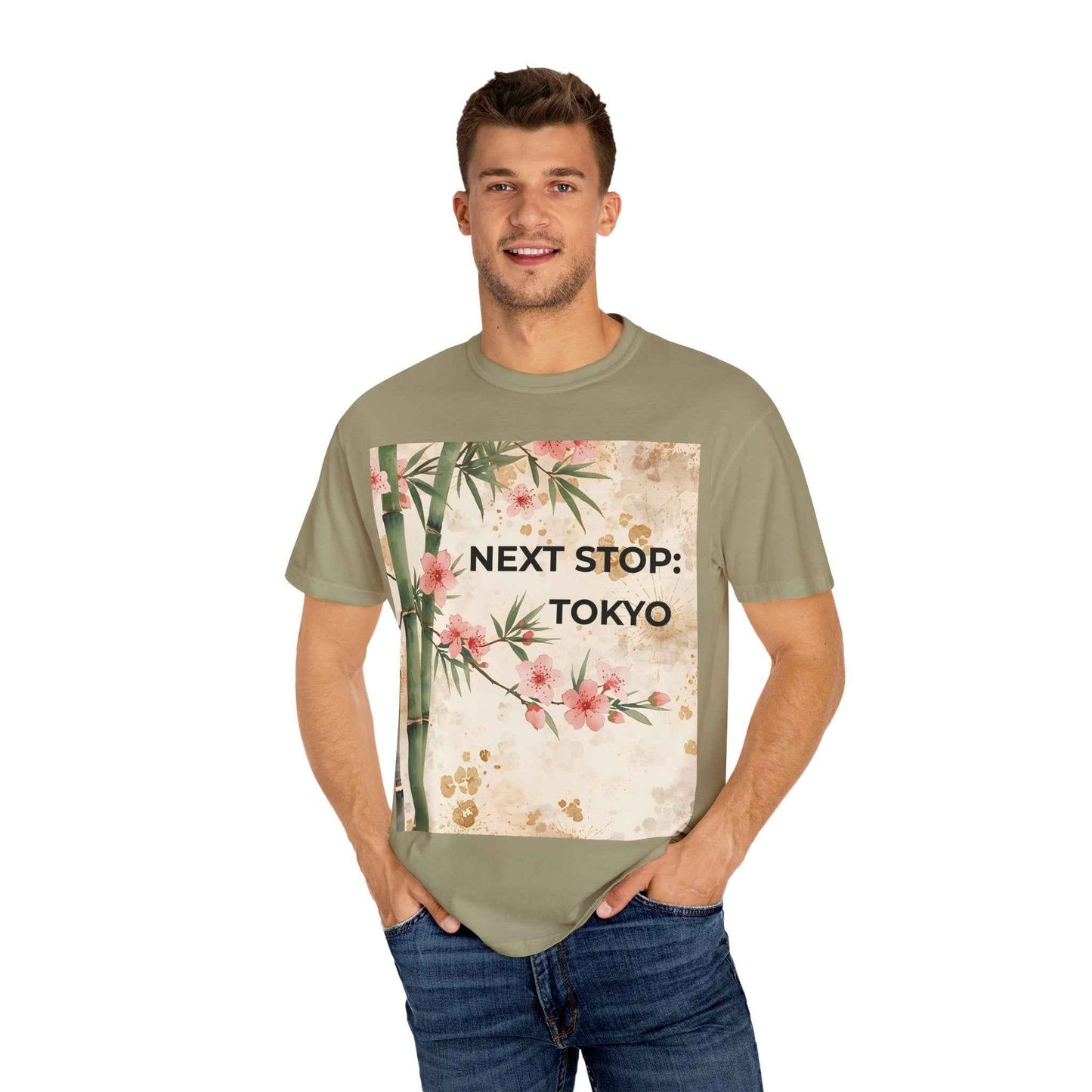 Tokyo Travel T-Shirt – "Next Stop: Tokyo" Floral Bamboo Design