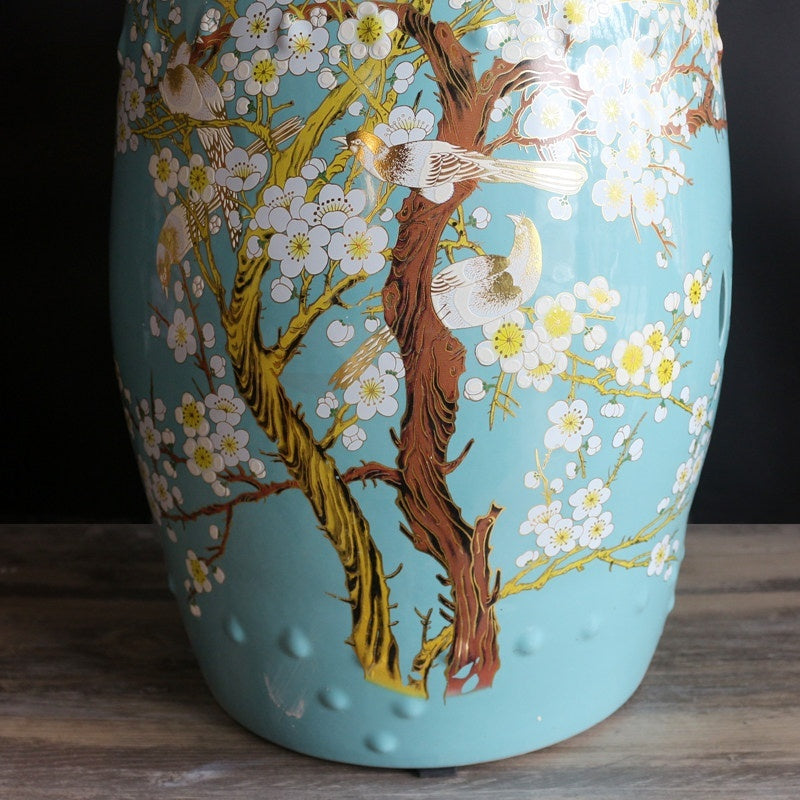Gilded Blossom: A Hand-Painted Ceramic Masterpiece