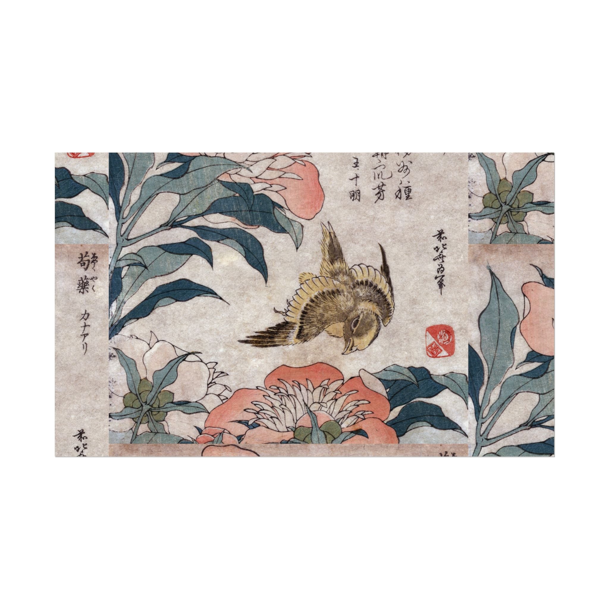 Japanese Botanical Wall Art - Textured Poster of Japanese Reflections - Rosetta Creative Boutique
