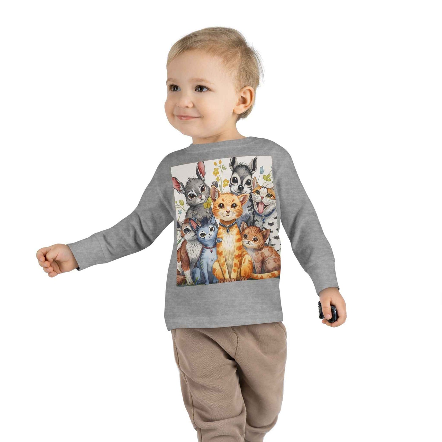 Adorable Animal Friends Toddler Long Sleeve Tee