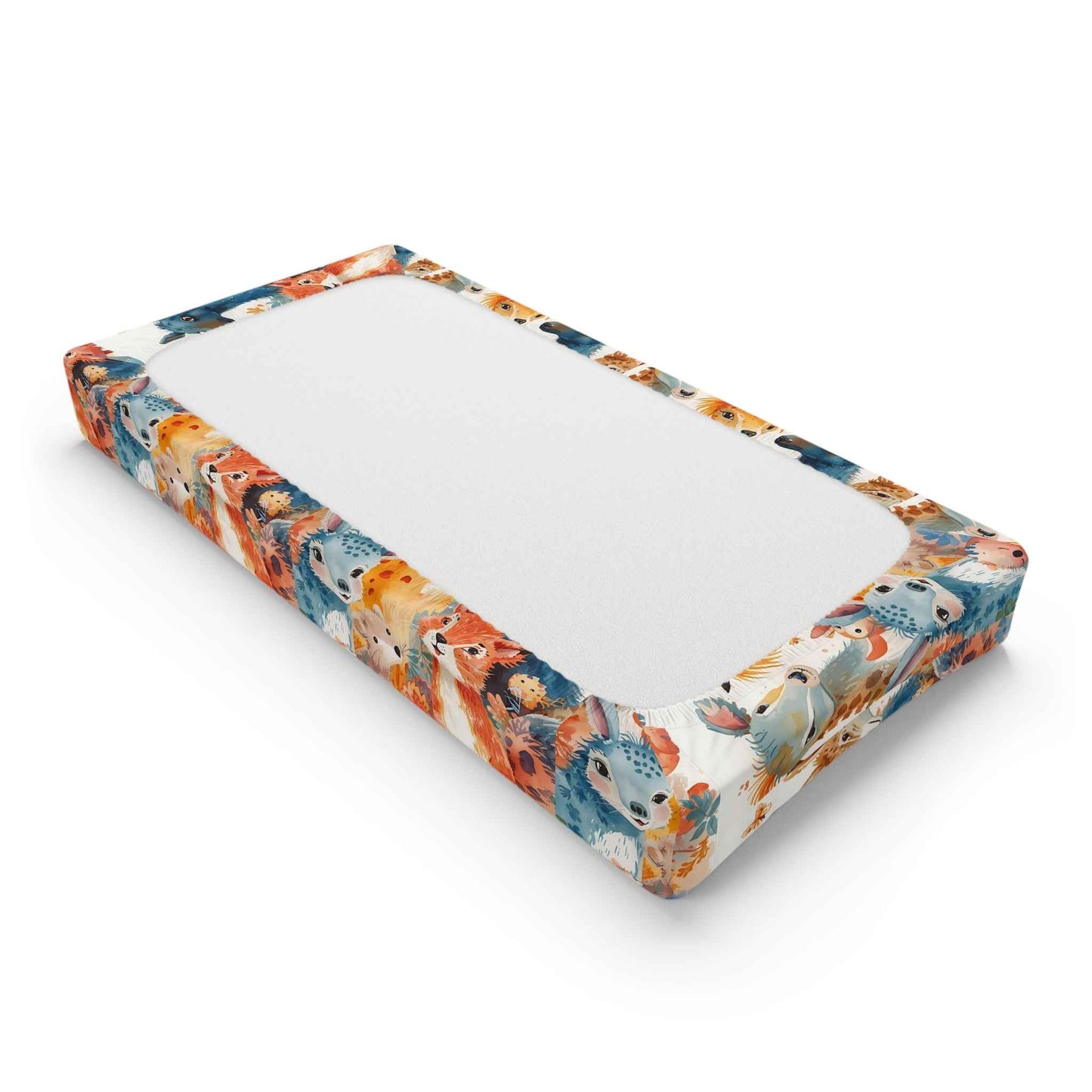 Whimsical Animal Baby Changing Pad Cover