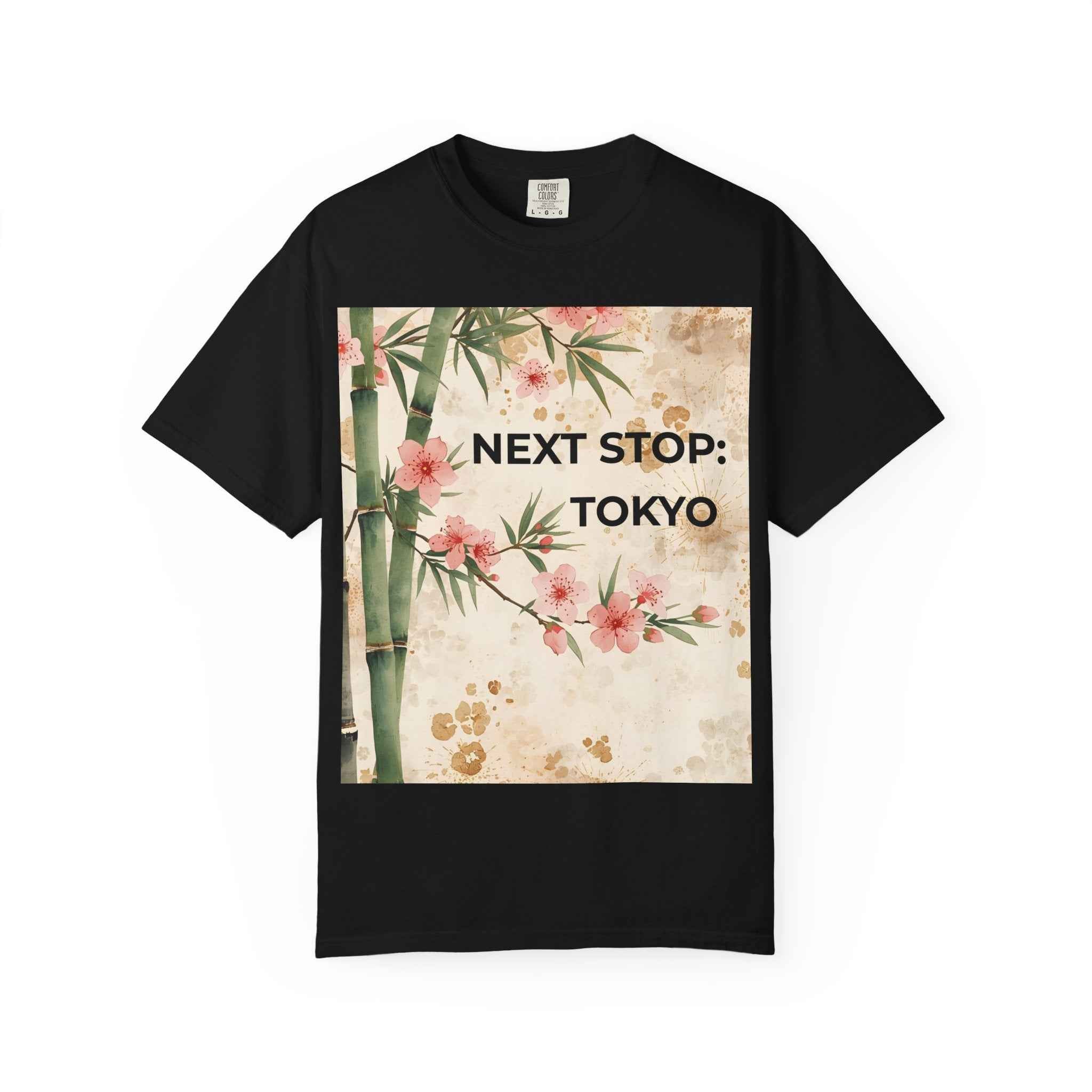 Tokyo Travel T-Shirt – "Next Stop: Tokyo" Floral Bamboo Design