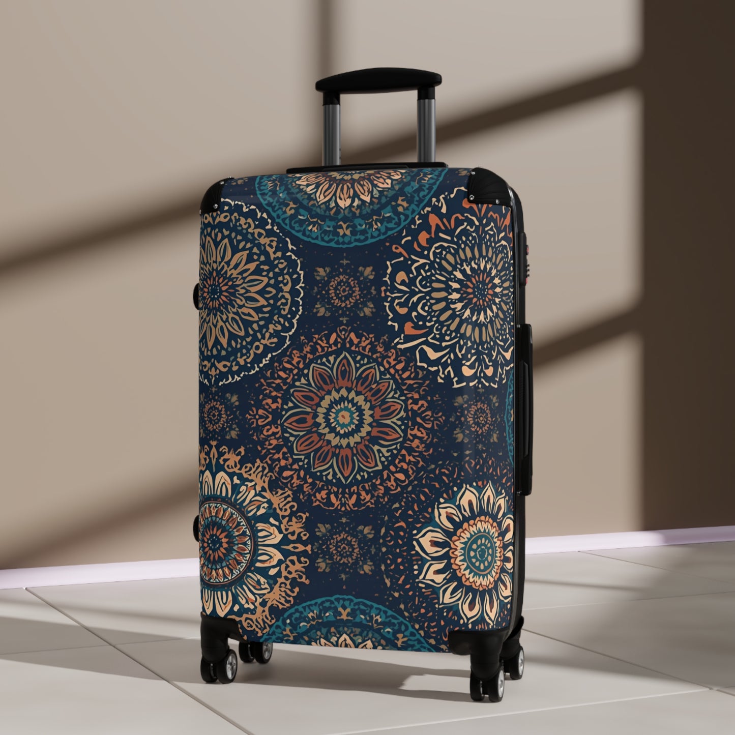 Boho Travel Suitcase Rosetta Creative Mandala Carry On - Rosetta Creative Boutique