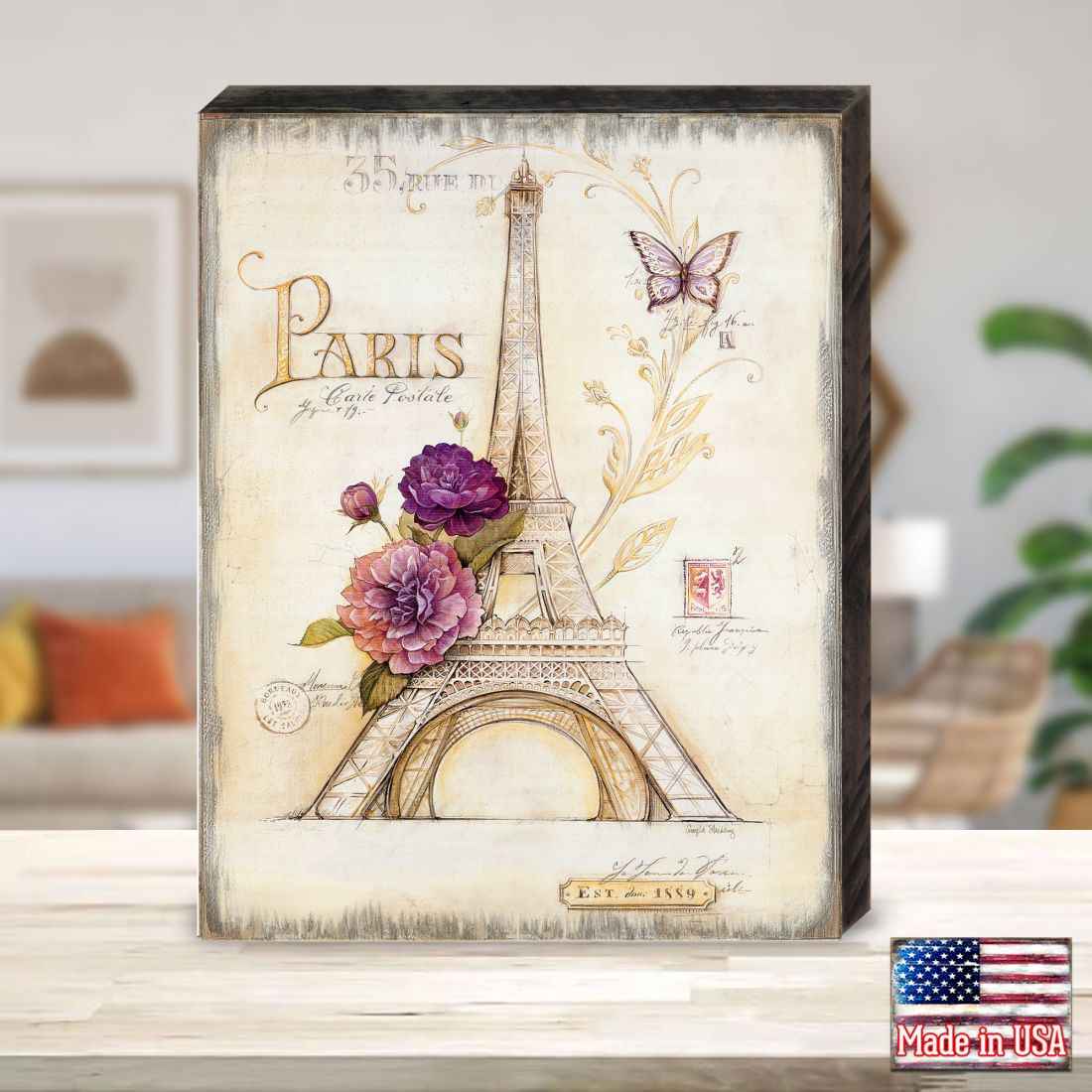 Grantville Eiffel Tower Wooden Wall Art by Nature Wonders - International Decor - 95312B
