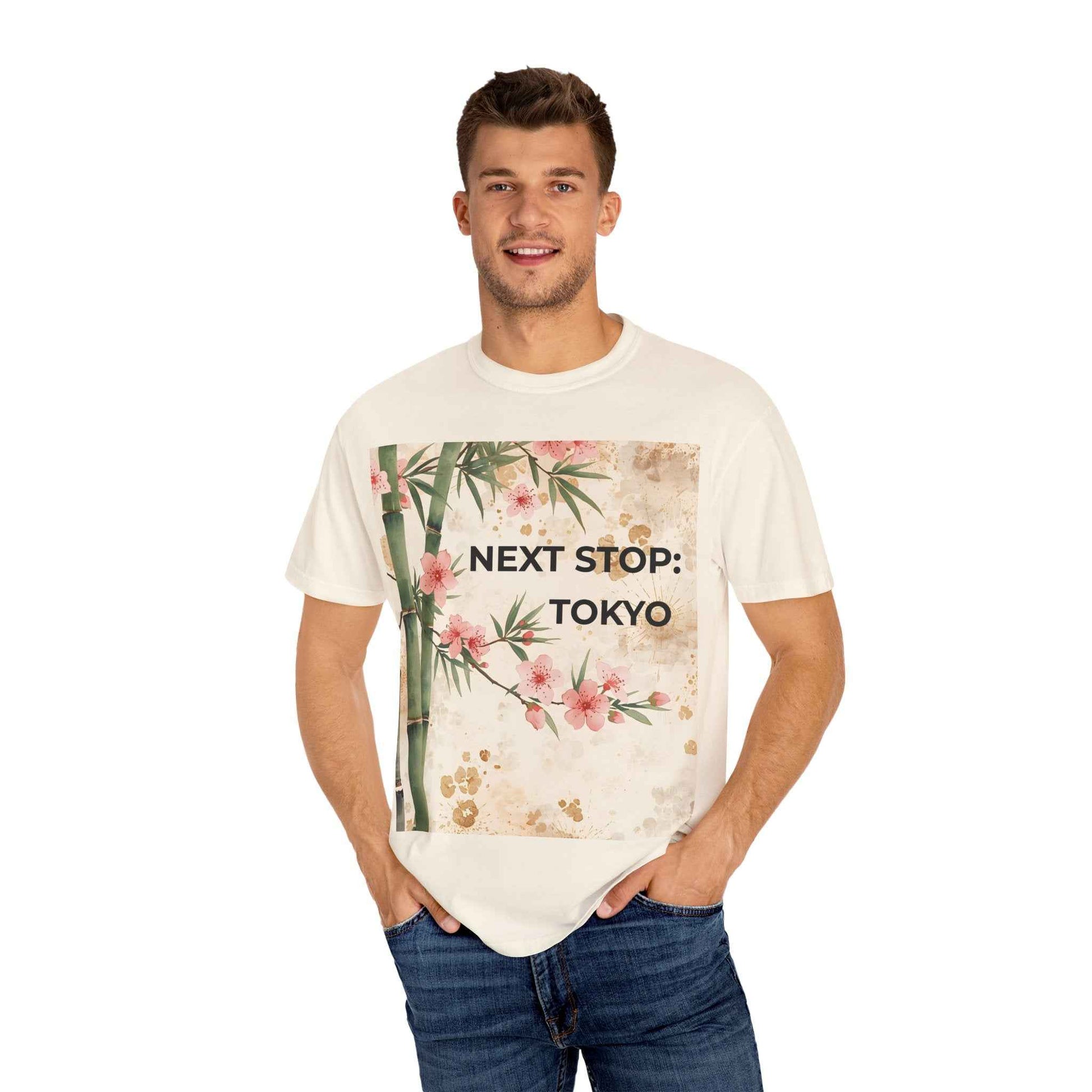 Tokyo Travel T-Shirt – "Next Stop: Tokyo" Floral Bamboo Design