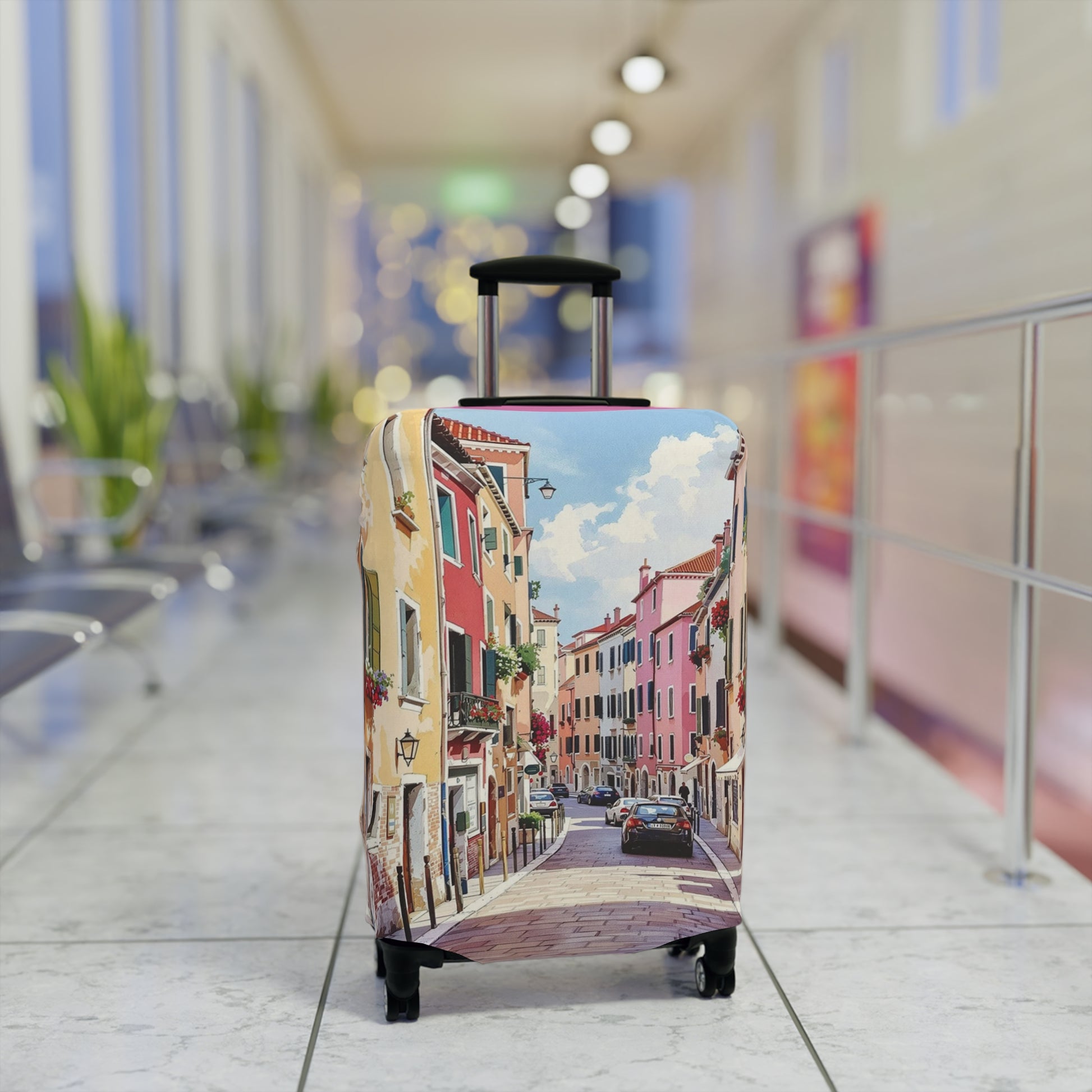 Vibrant Venice Luggage Cover - Stylish Suitcase Protector for Travel Lovers and Personalized Gifts for Wanderlust - Rosetta Creative Boutique