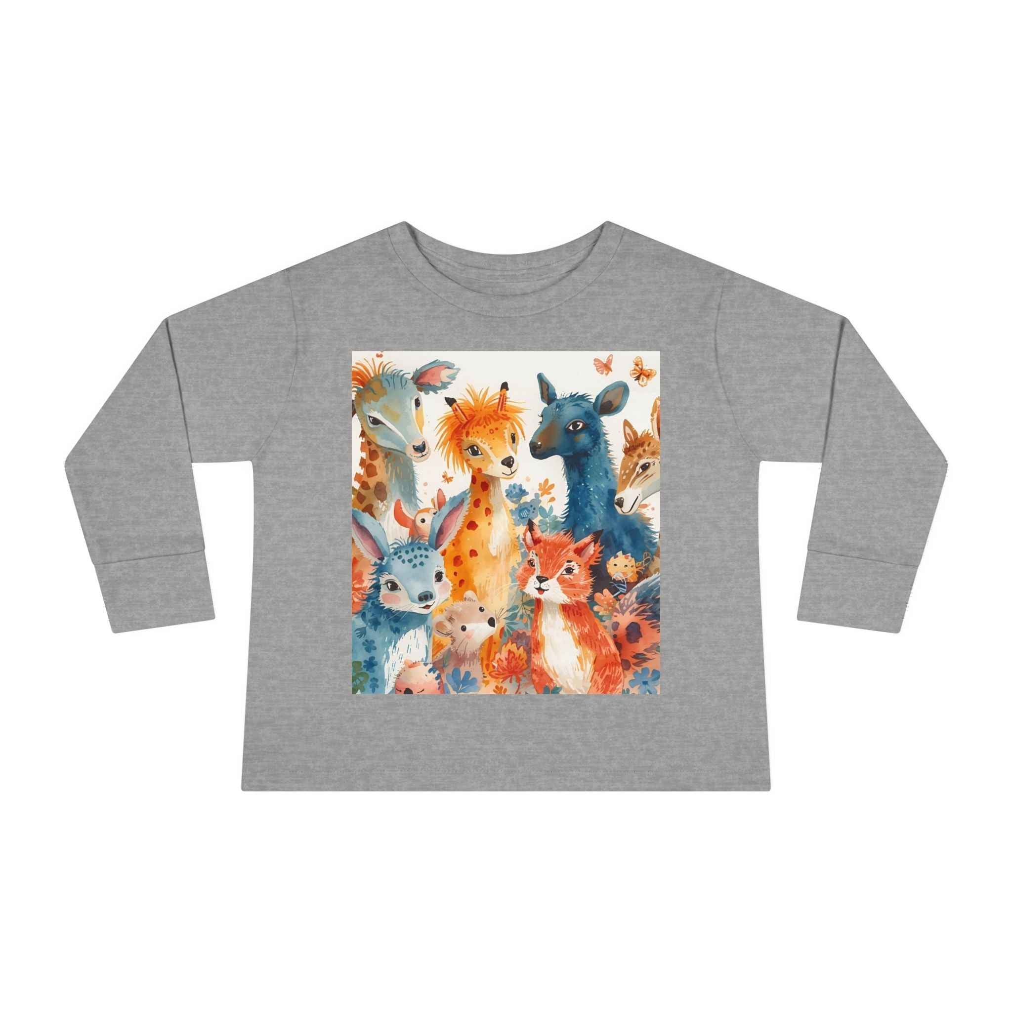 Cute Animal Friends Toddler Long Sleeve Tee