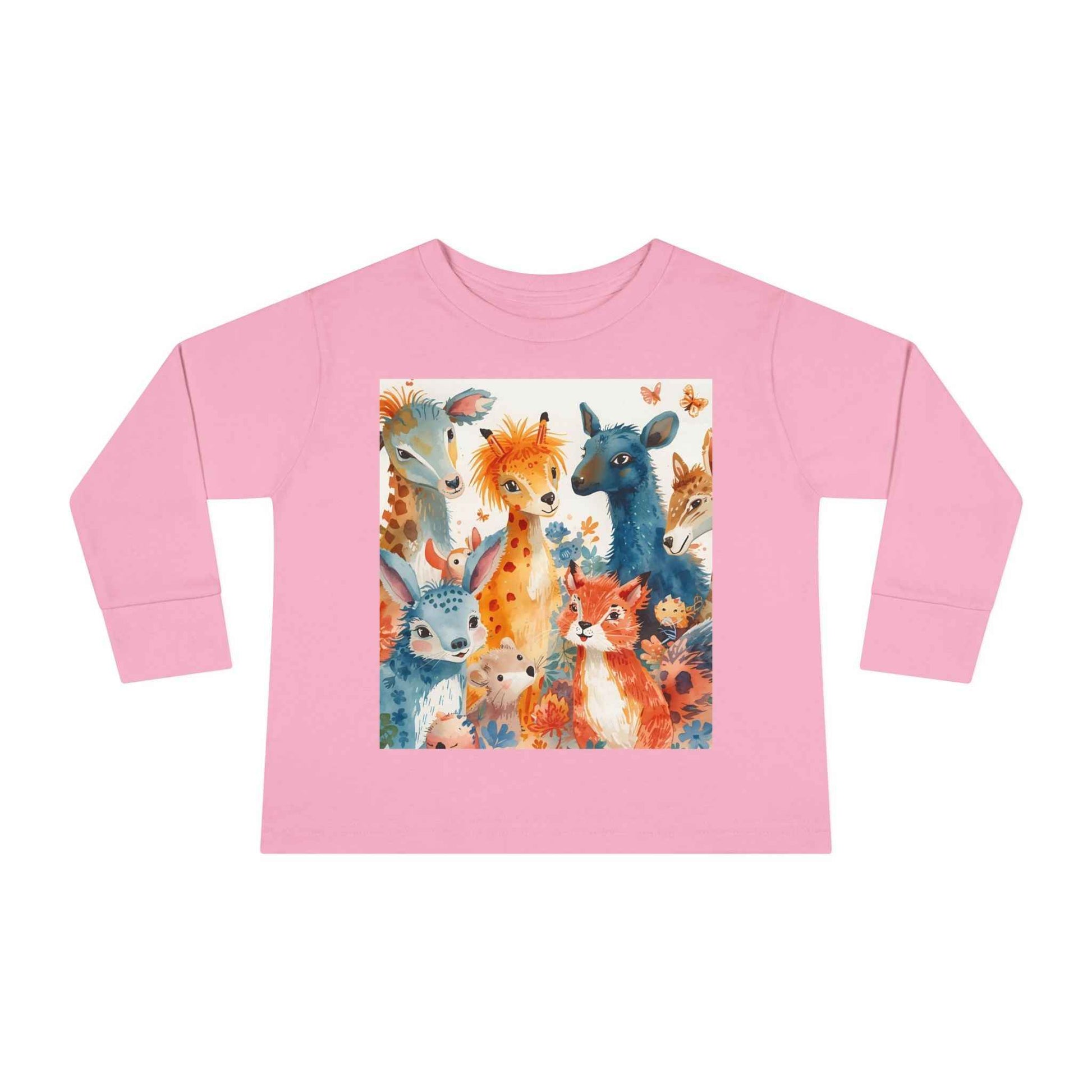 Cute Animal Friends Toddler Long Sleeve Tee
