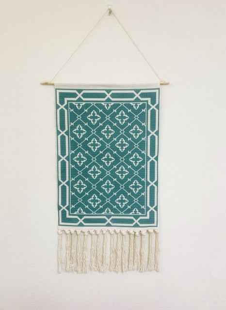 Cotton Linen Bohemian Tassel Geometric Tapestry Wall Hanging Decor