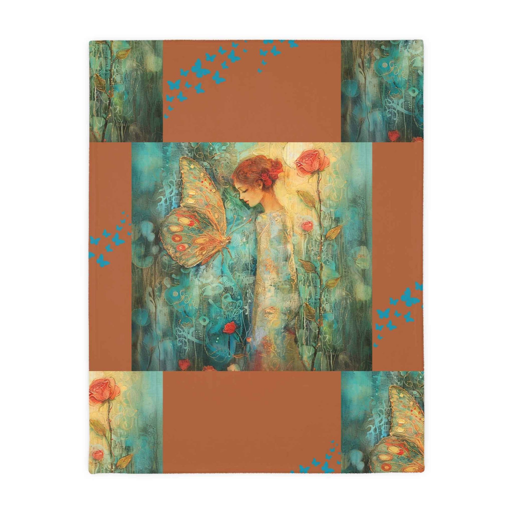 Artistic Butterfly Velveteen Blanket - Cozy, Two-Sided Microfiber Throw