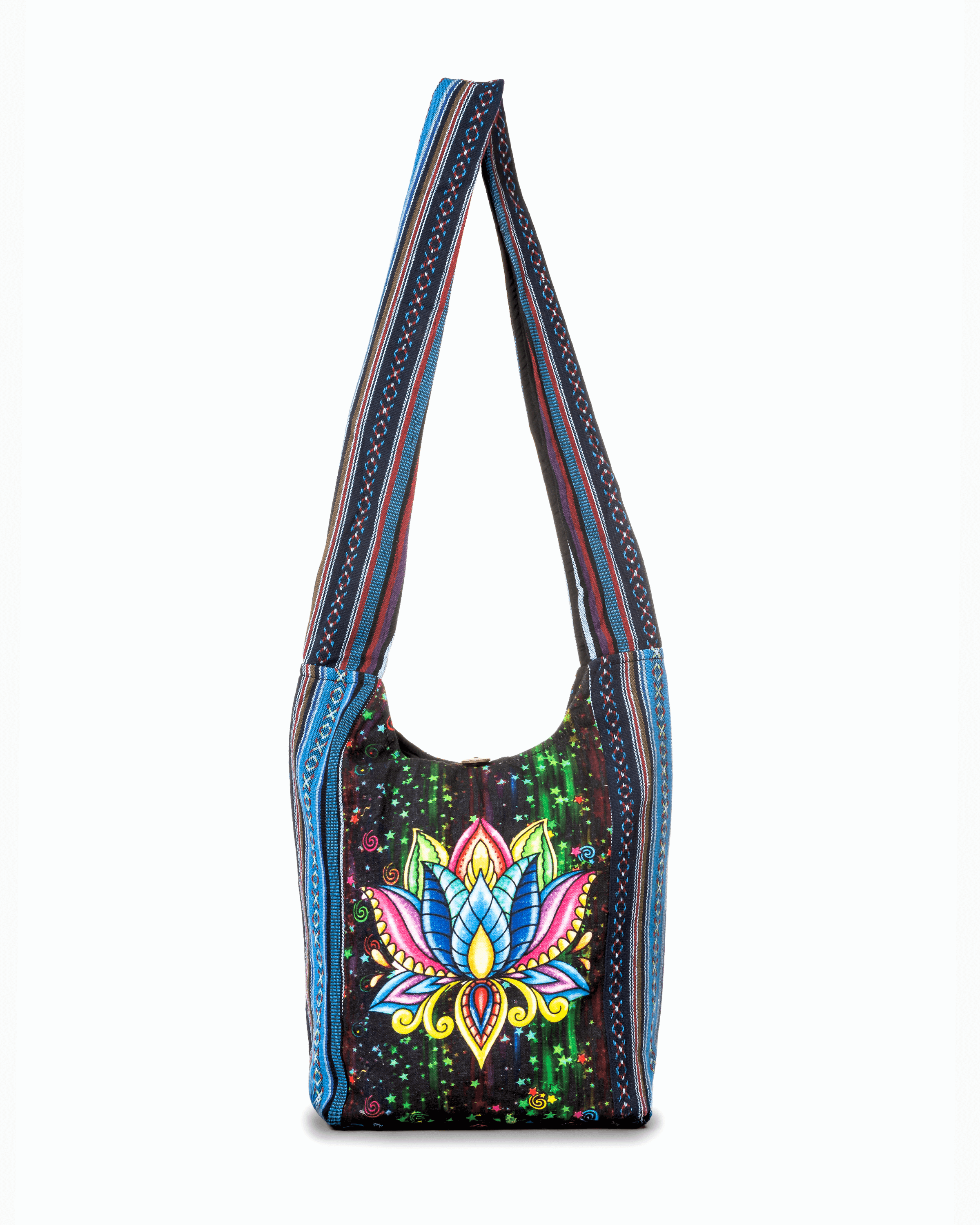 Kathmandu Collection Lotus Handmade Cotton Hobo Bag - Rosetta Creative Boutique
