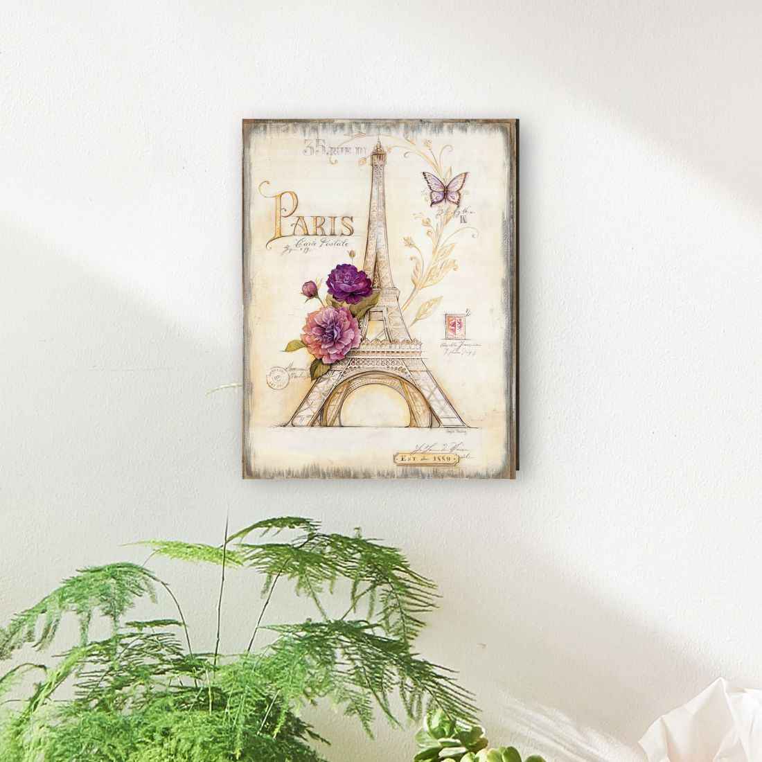 Grantville Eiffel Tower Wooden Wall Art by Nature Wonders - International Decor - 95312B