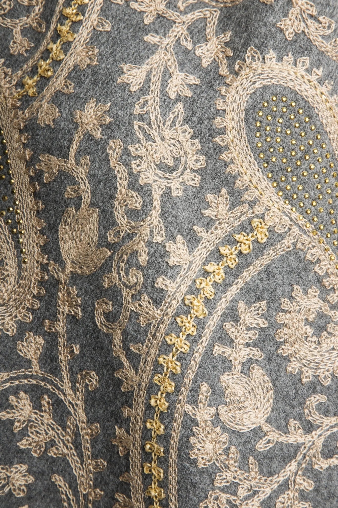 Shimmering Embroidered Reversible Scarf