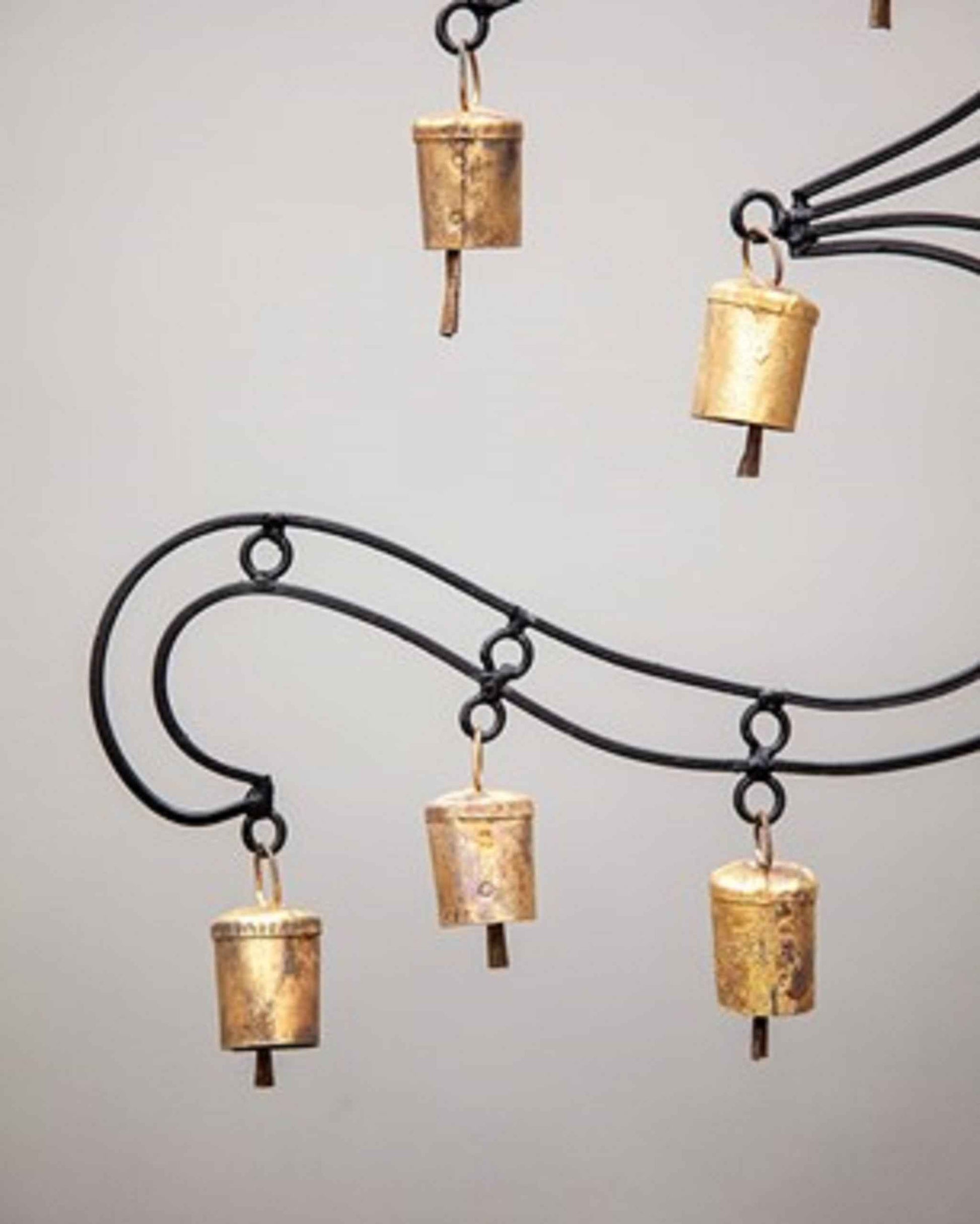 OM Brass Chime With Nine Bells Handmade Eco Friendly Meditation Decor