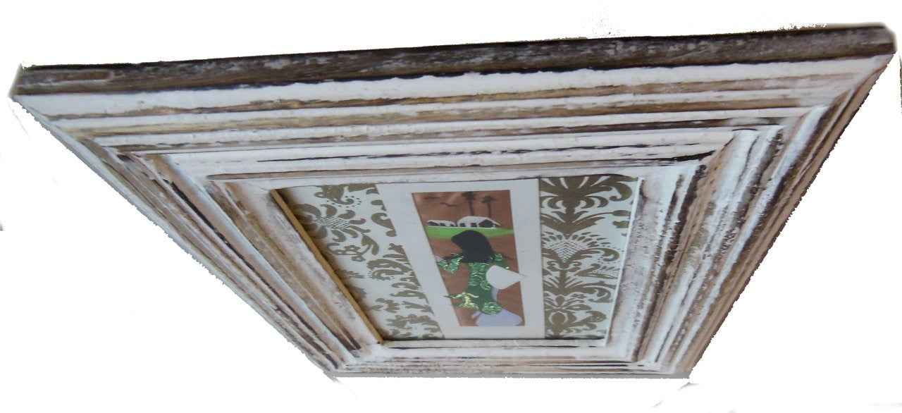 Ao Dai from Vietnam- silk and paper art- Framed