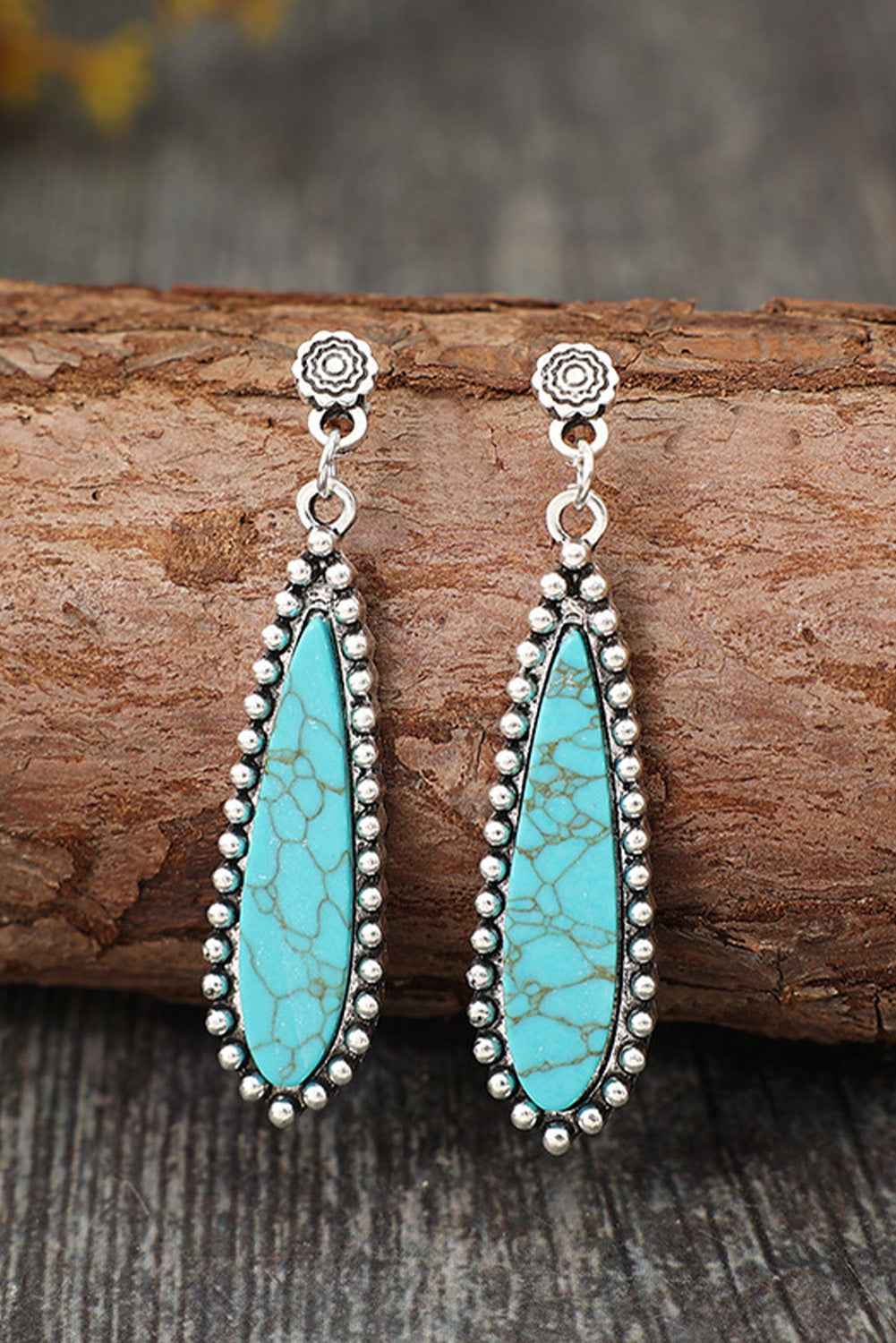 Vintage Bohemian Turquoise Earrings