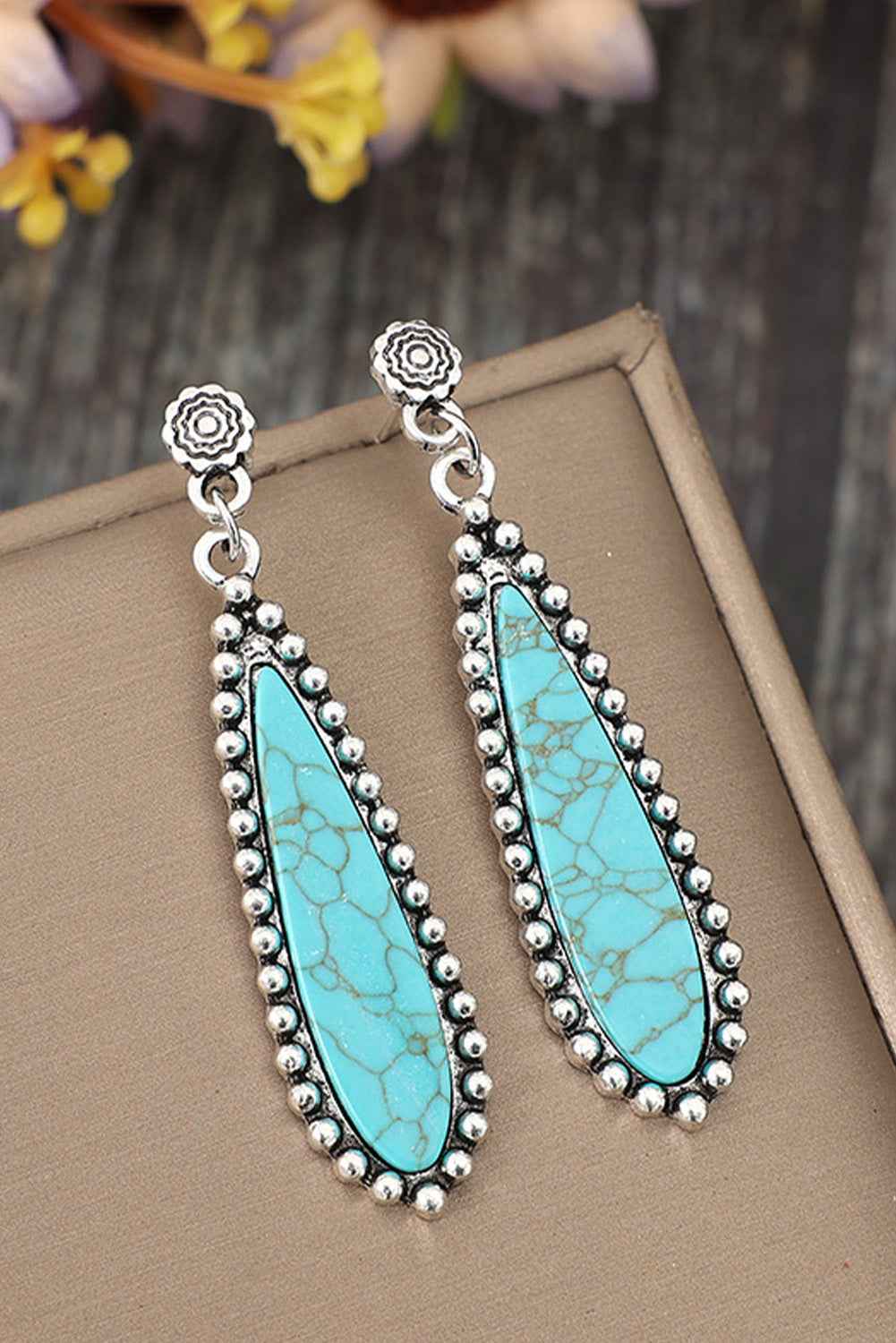 Vintage Bohemian Turquoise Earrings