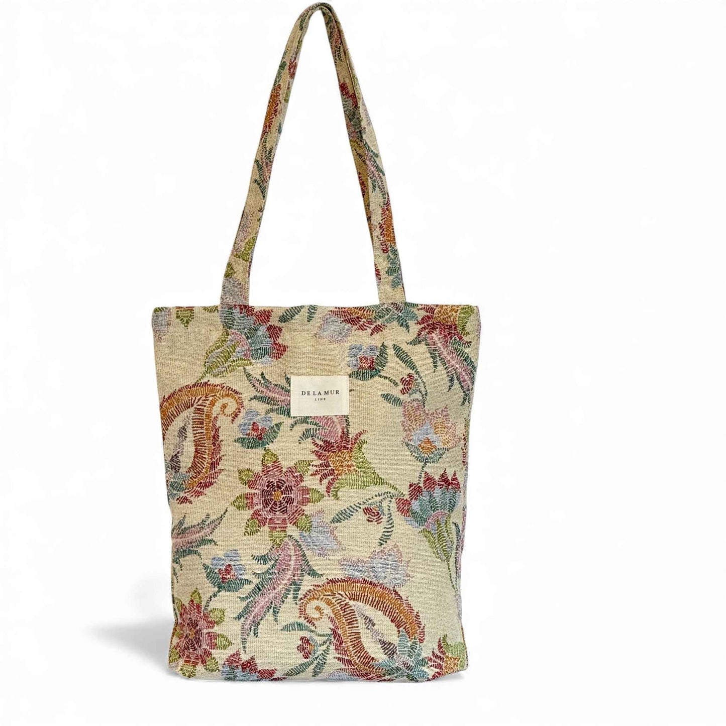 Floral Jacquard Medium Zippered Bag – Multicolor (Color)