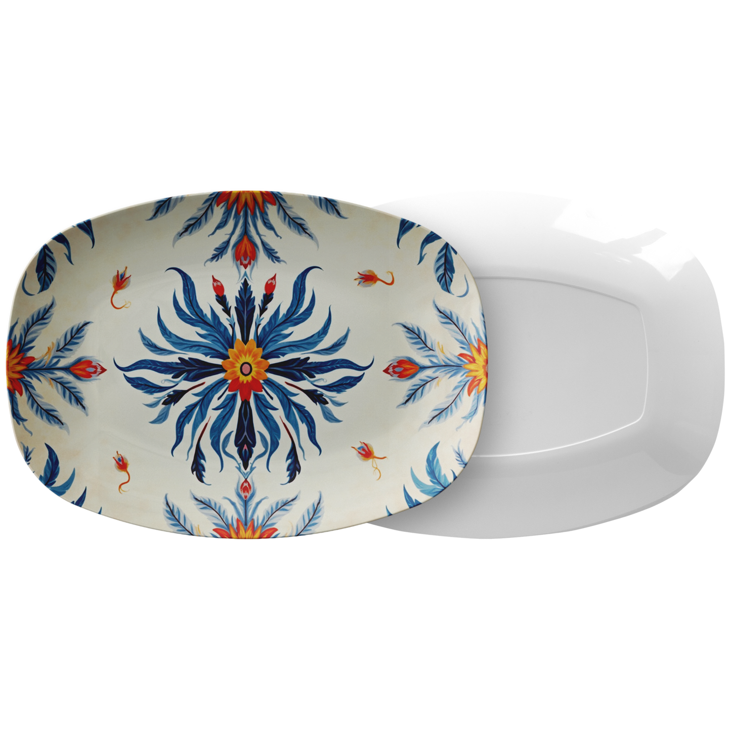 Beautiful Platter with Sicilian Ceramics Design