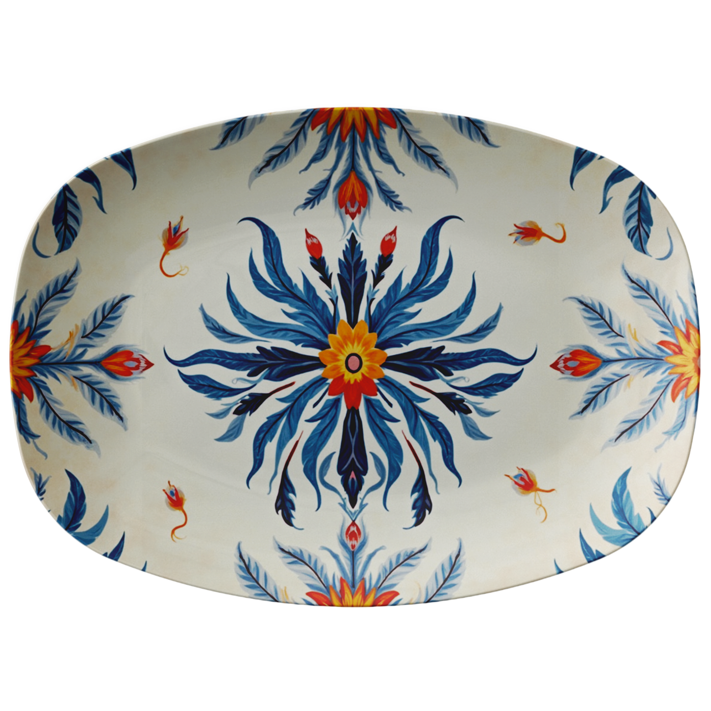 Beautiful Platter with Sicilian Ceramics Design