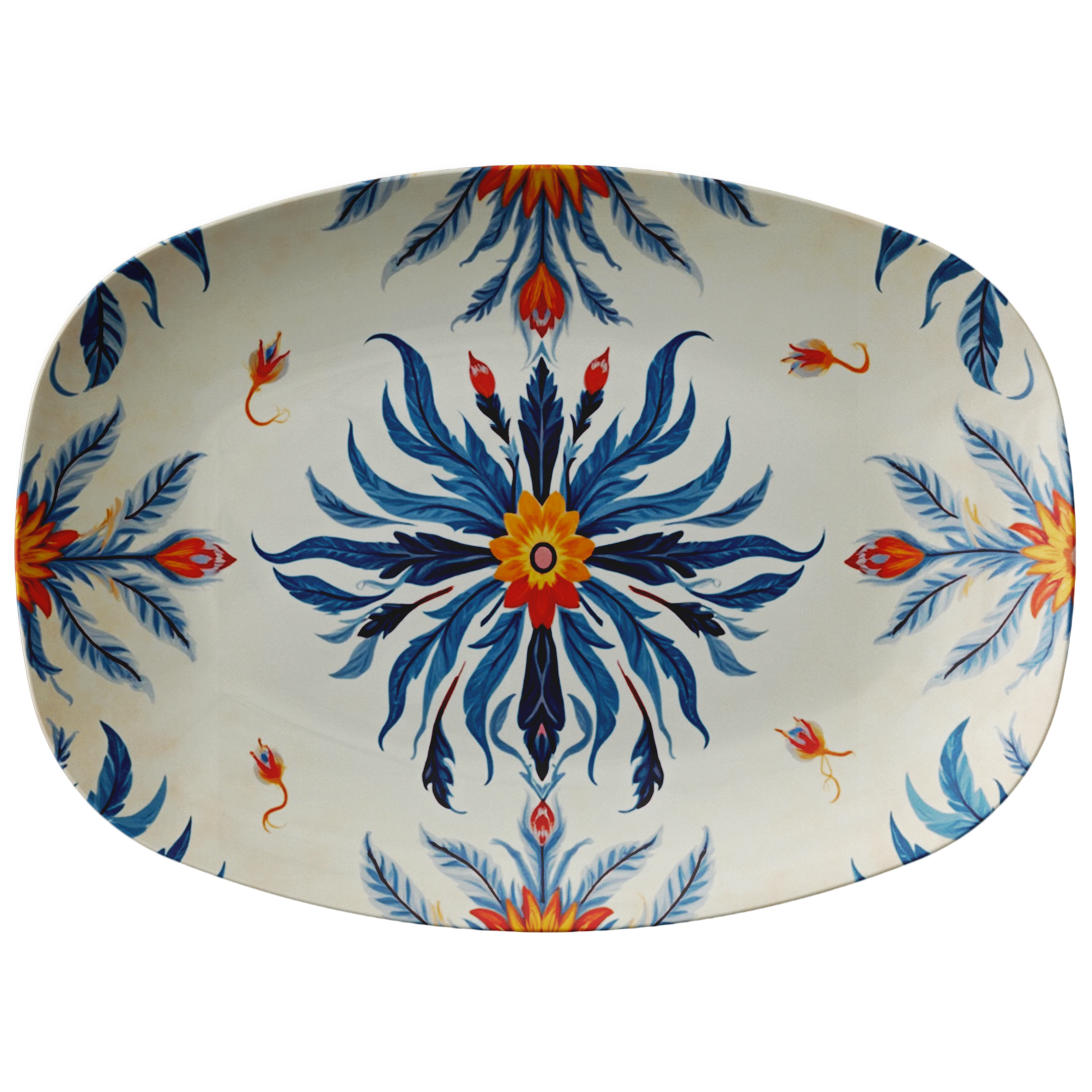 Beautiful Platter with Sicilian Ceramics Design