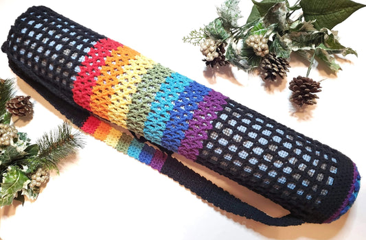 Black Chakra Yoga Mat Bag-0