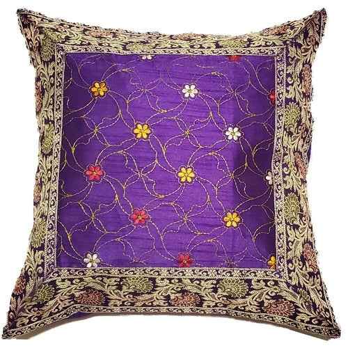 Jacquard Embroidered Design Patchwork Cushion Cover Home Accent