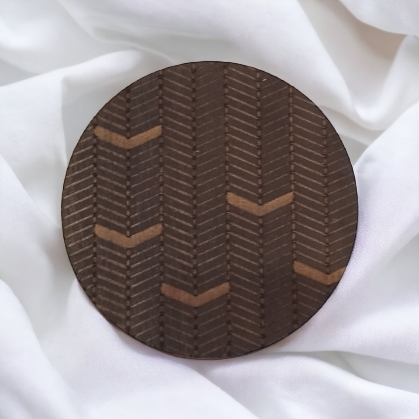 Set of 4 Black Geometric Wooden Coasters Handmade Gift for Housewarming