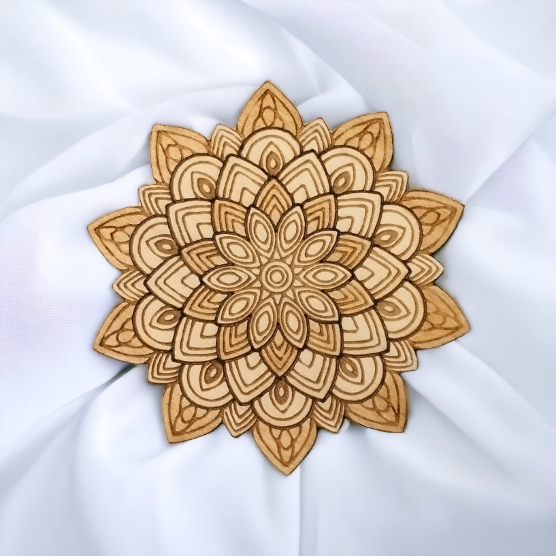 Mandala Wooden Coasters Set of 4 Handmade Gift for Housewarming