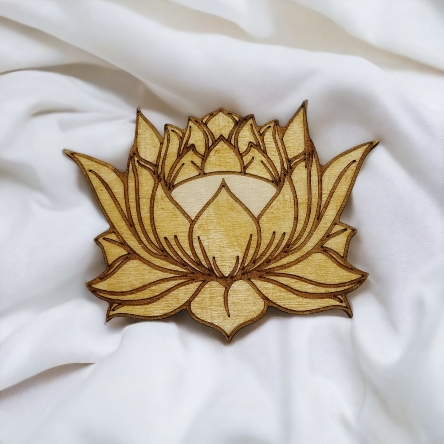 Flowers Wooden Coaster Set Of 6 Handmade Gift For Housewarming Kitchenware