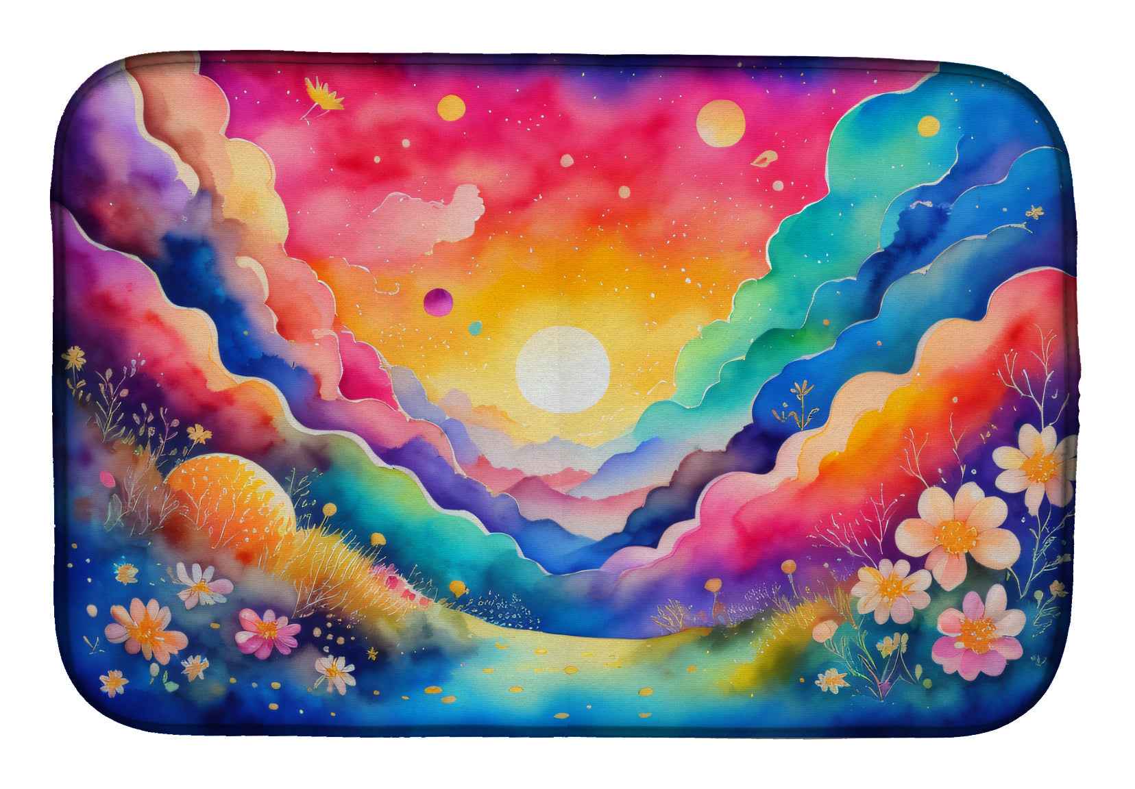 "Stock, or Gillyflower in Color Dish Drying Mat"