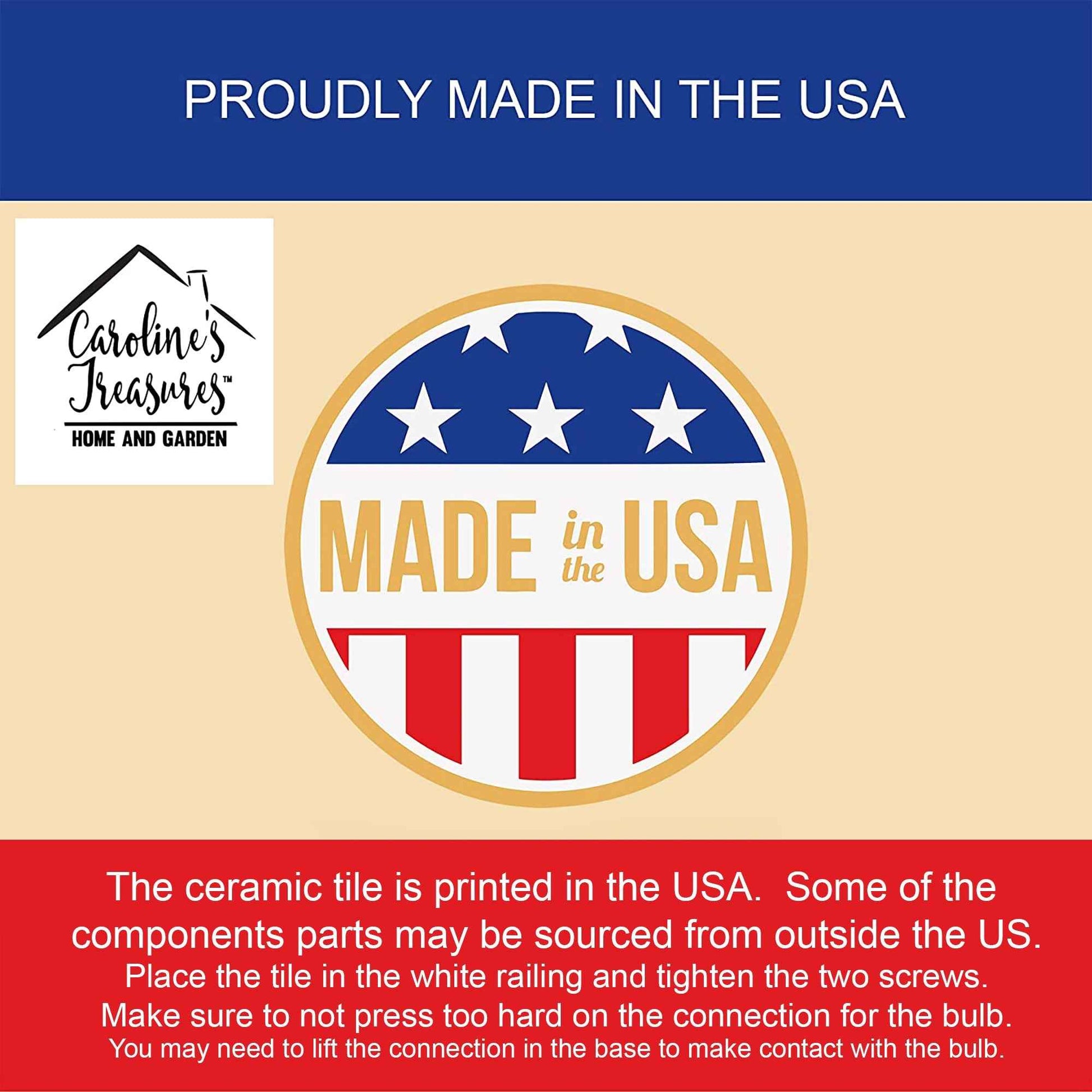 Carnations in Watercolor Ceramic Night Light