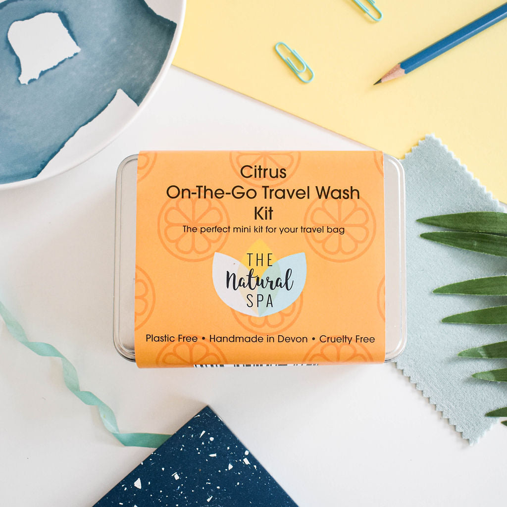 Citrus Mini Travel Wash Kit On The Go Spa Gift Set Bundle - Rosetta Creative Boutique