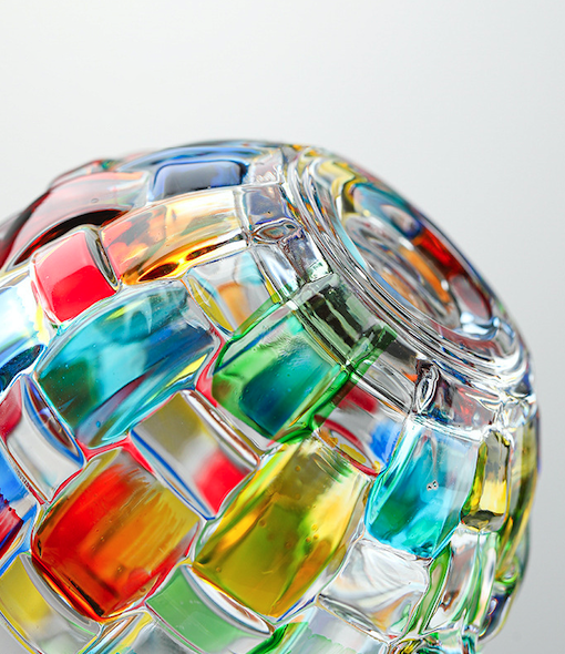 Retro Hand-Painted Colored Glass Cup with Handle & Saucer – Coffee & Tea Mug