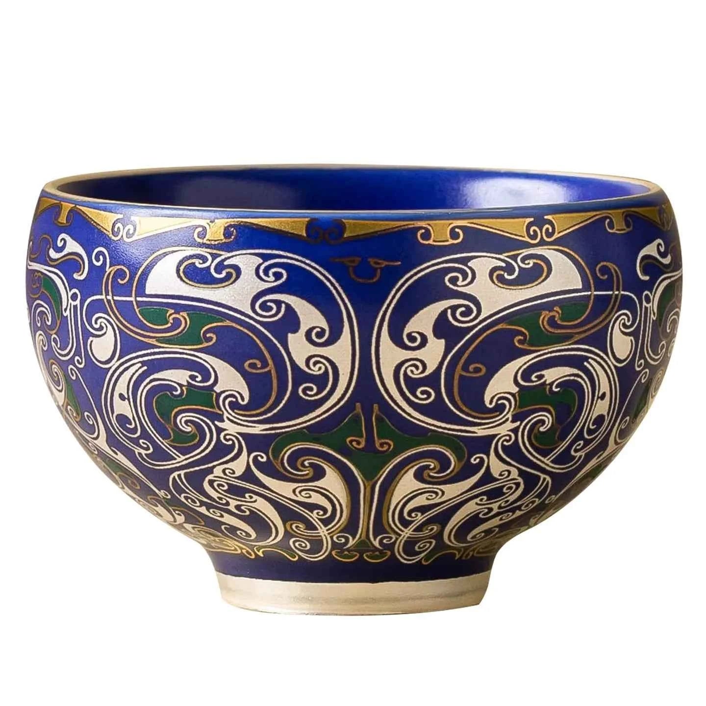 Imperial Blue Silver Filigree Master Cup | Luxury Porcelain Teaware
