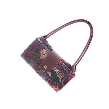 William Morris Strawberry Thief Red - Folding Bag-1