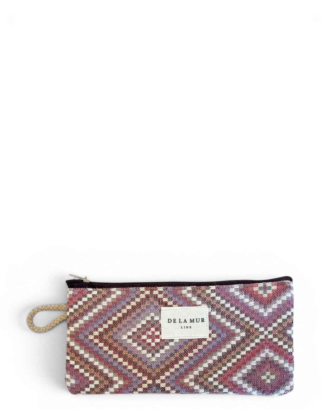 Geometric Jacquard Eyewear Case – Pink & Lilac (Nana)