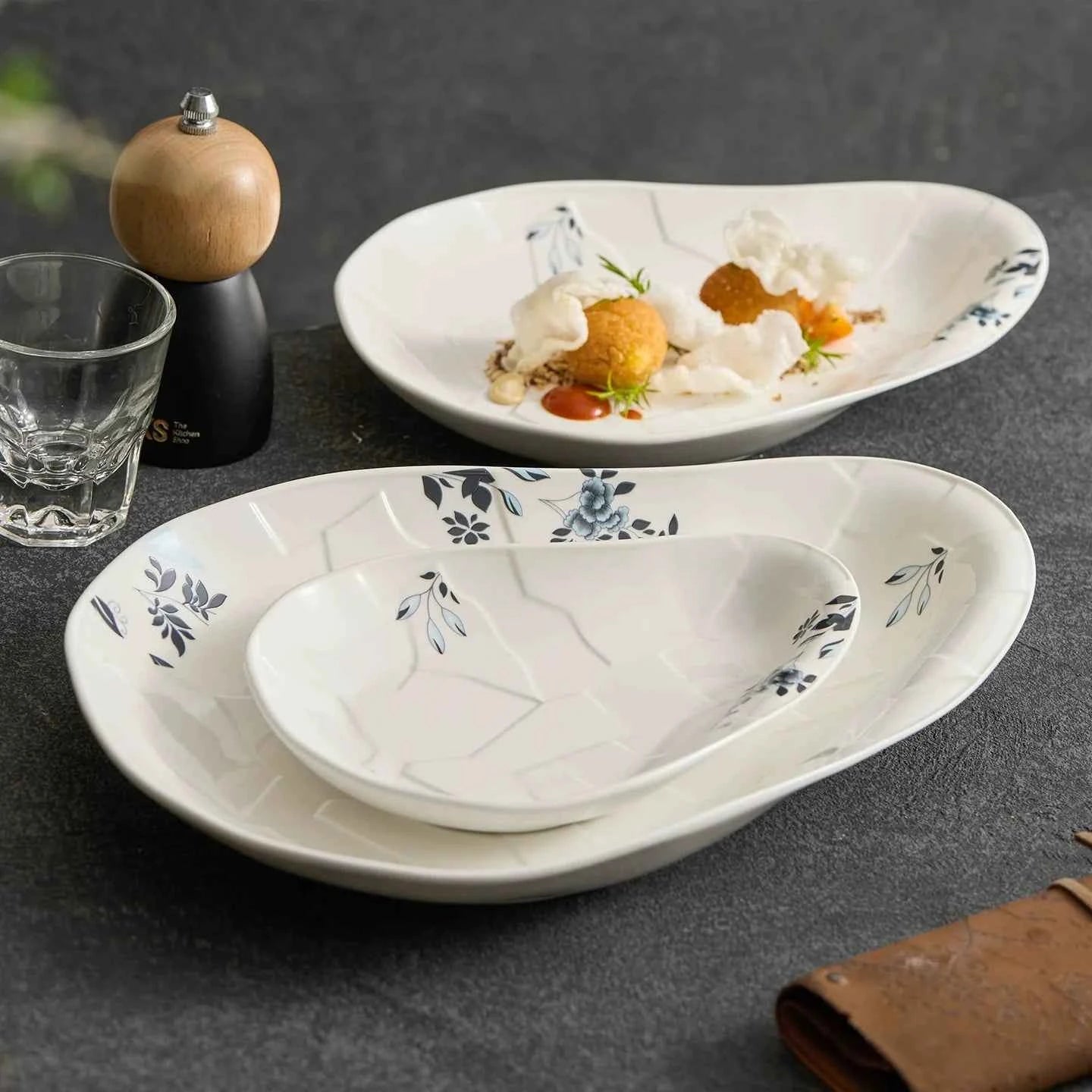 Flowform Porcelain Plate — Inspired by Natural Motion and Cracked Earth