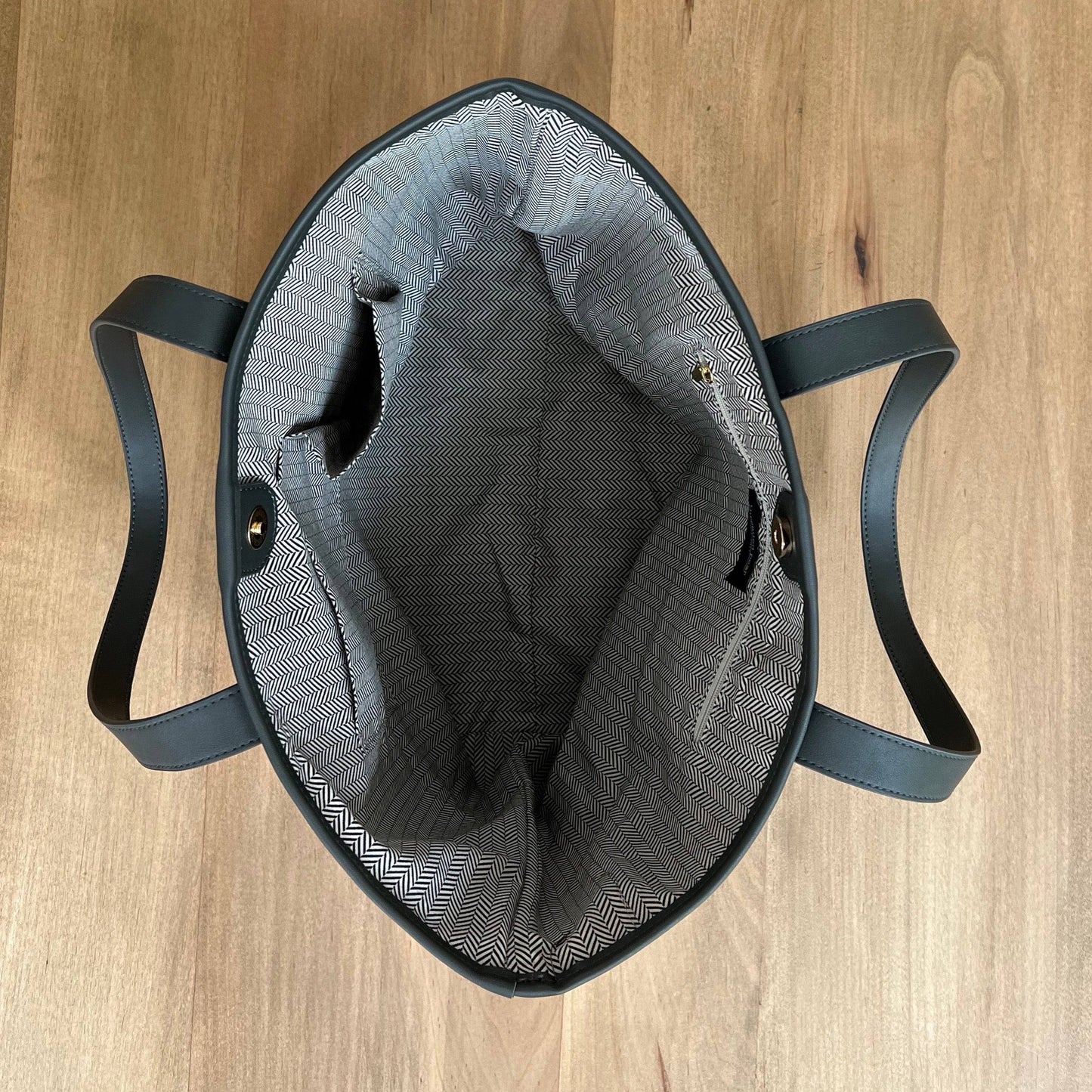 Kira Tote Bag Ultra Spacious Lightweight With Snakeskin - Rosetta Creative Boutique
