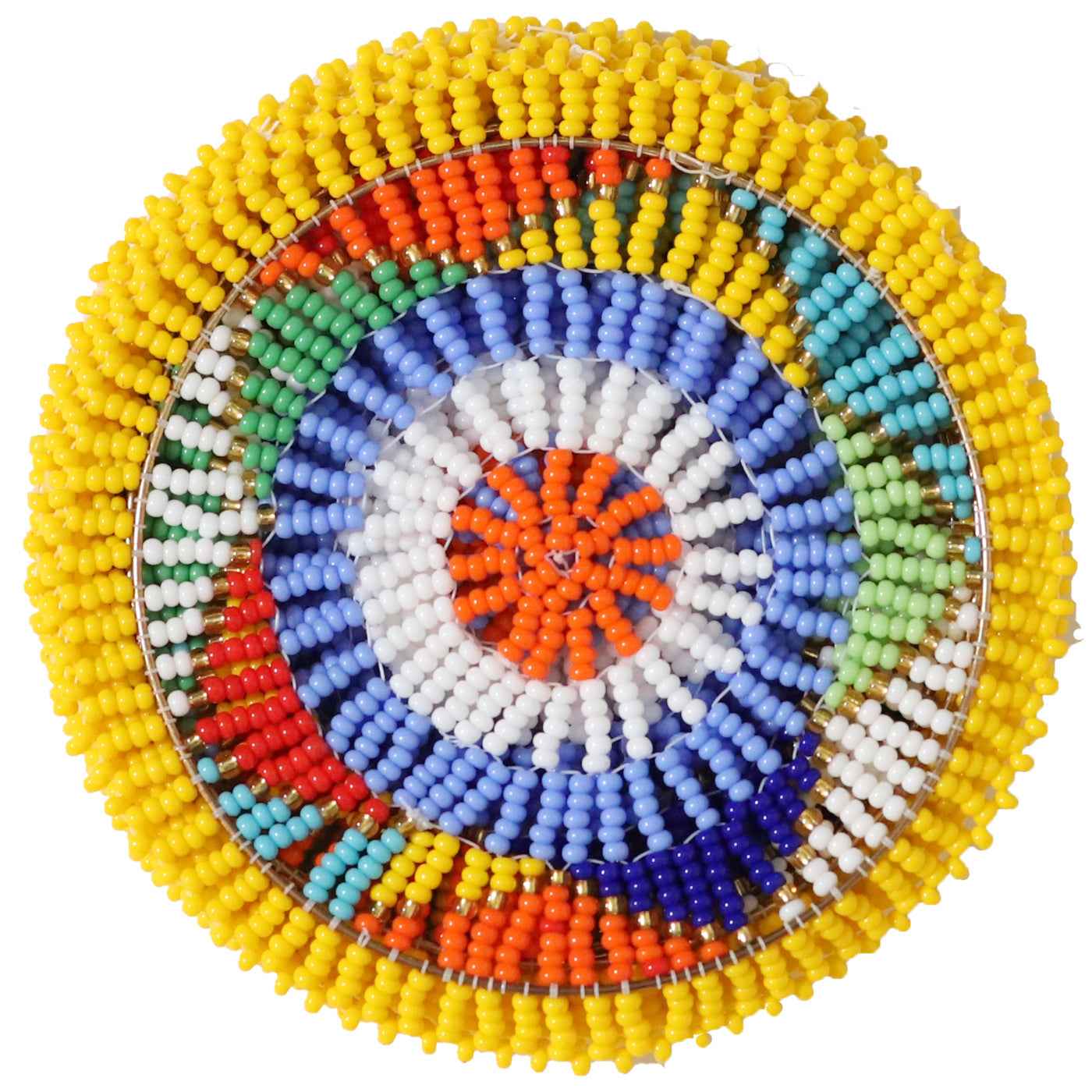 Hand Beaded Coaster Set Of Six By Zimbabwean Artisans Luangisa Home Decor Gift