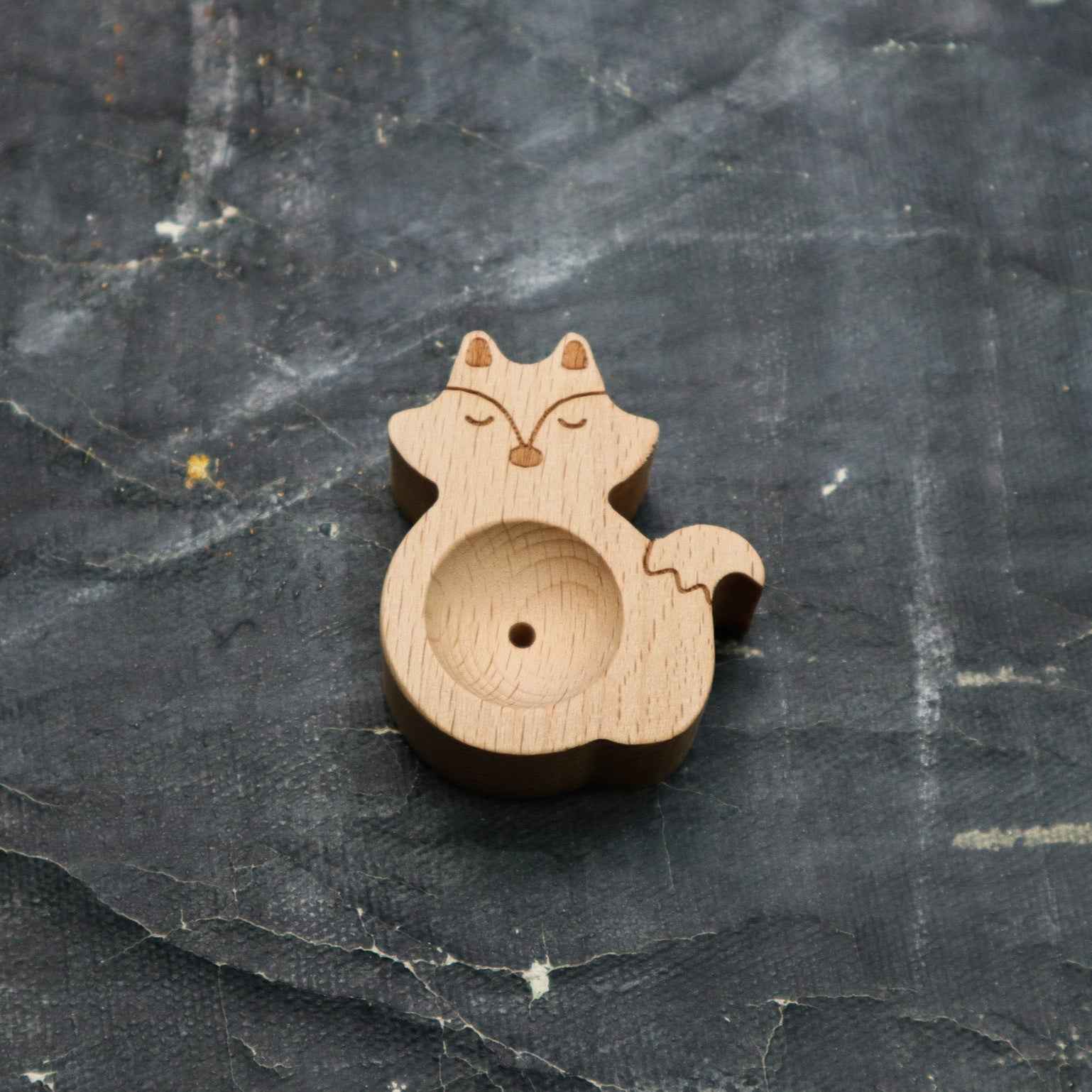 Fox Shaped European Beechwood Essential Oil Diffuser And Incense Holder