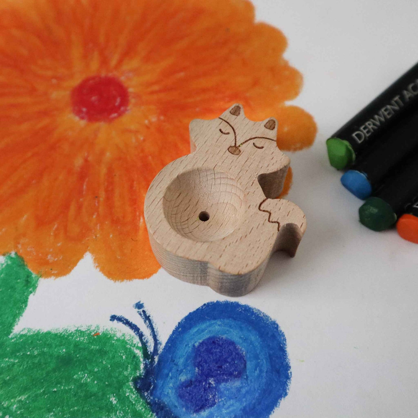 Fox Shaped European Beechwood Essential Oil Diffuser And Incense Holder