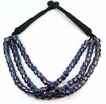 Vintage Mystic Hologram 3-Tier Bead Necklace