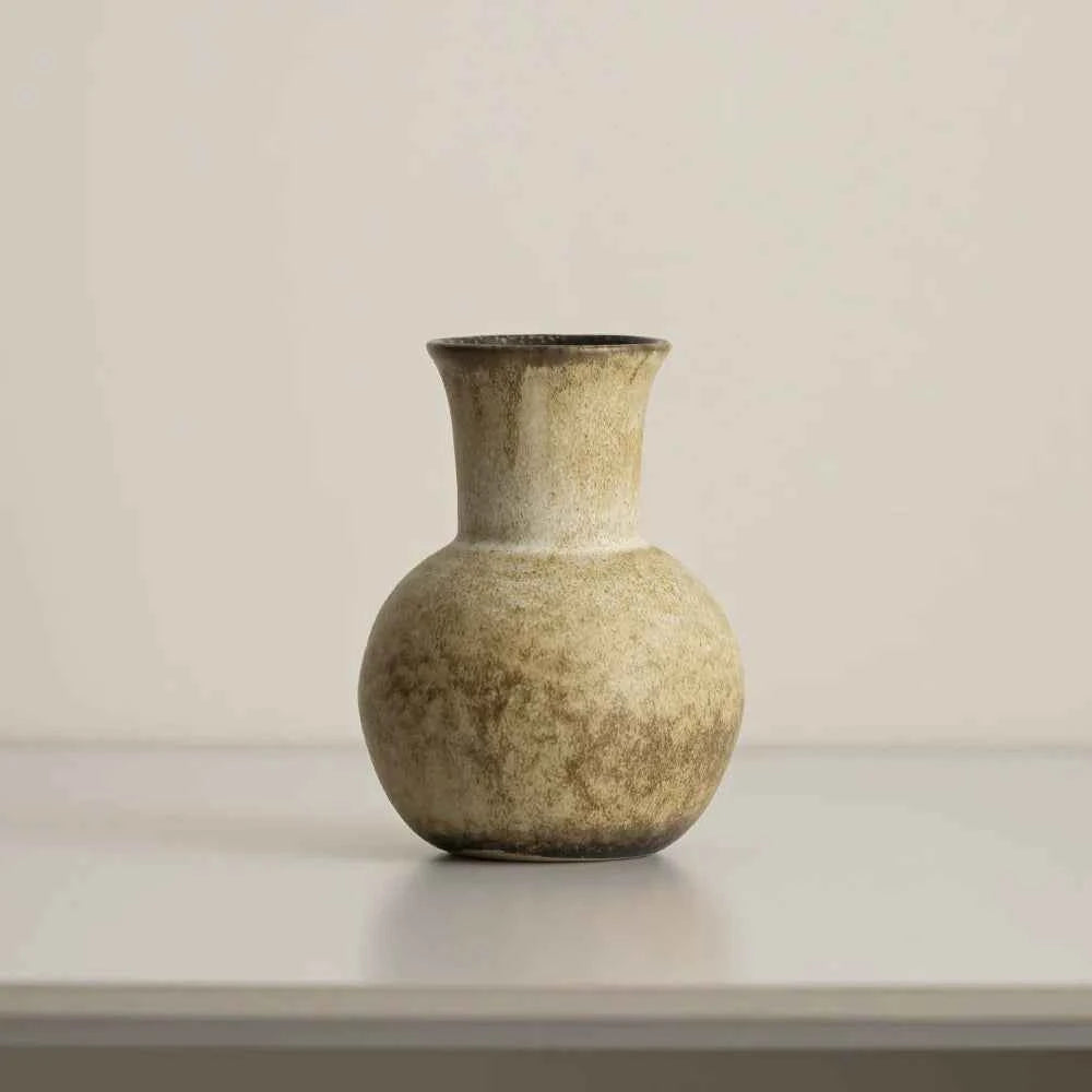 Japanese-Style Kiln-Changed Ceramic Vase – Retro Flower Arrangement Ornament