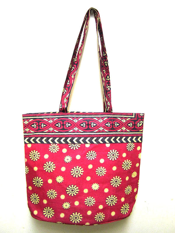 Kanga Tote Bag Pink Handcrafted By Tanzanian Artisans - Rosetta Creative Boutique