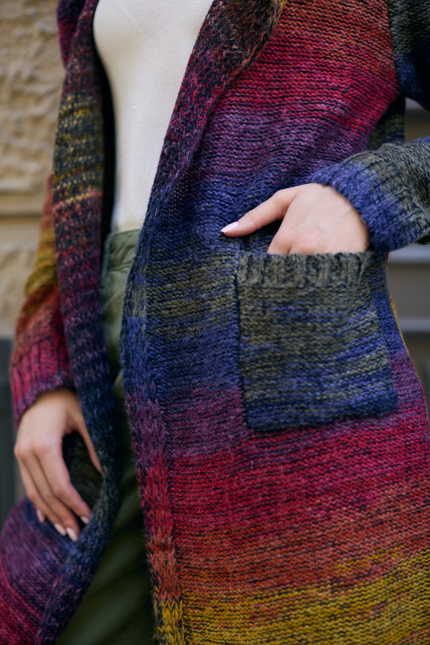 Rainbow Long Cardigan